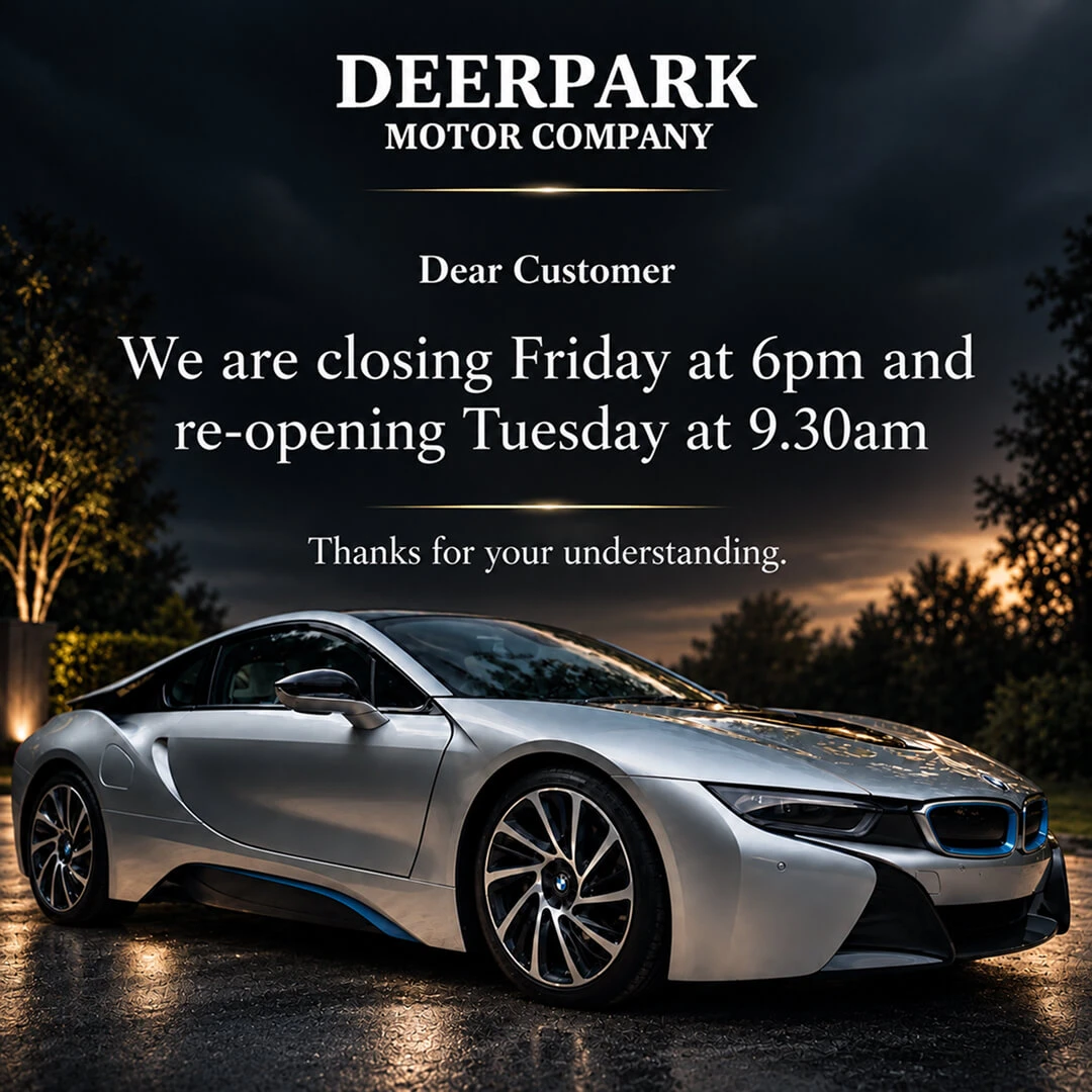 Closing Friday at 6pm & re-opening Tuesday at 9.30am